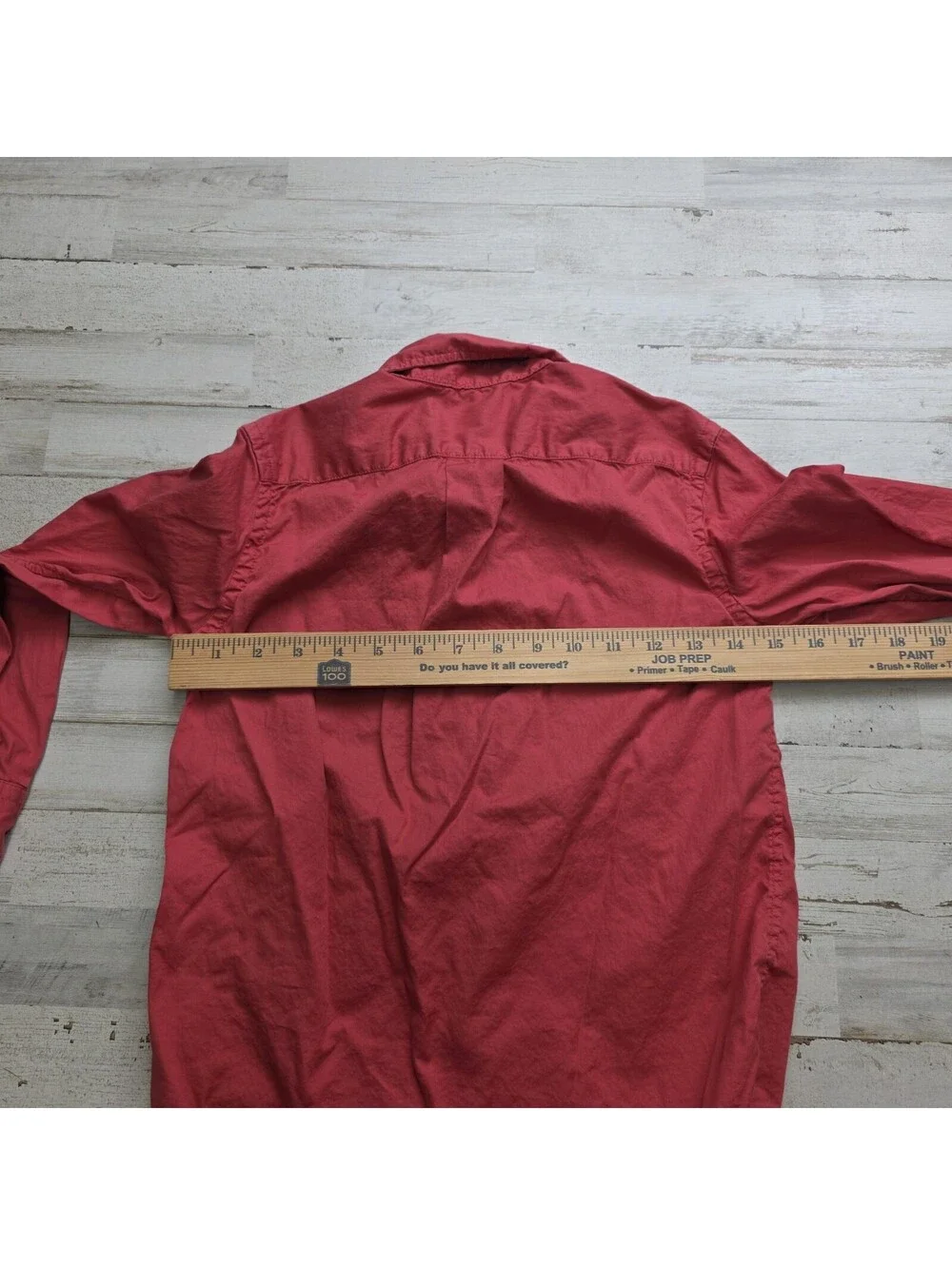 Polo Ralph Lauren Boys SM (8) Solid Red Long Sleeve Button-Up Preppy Shirt